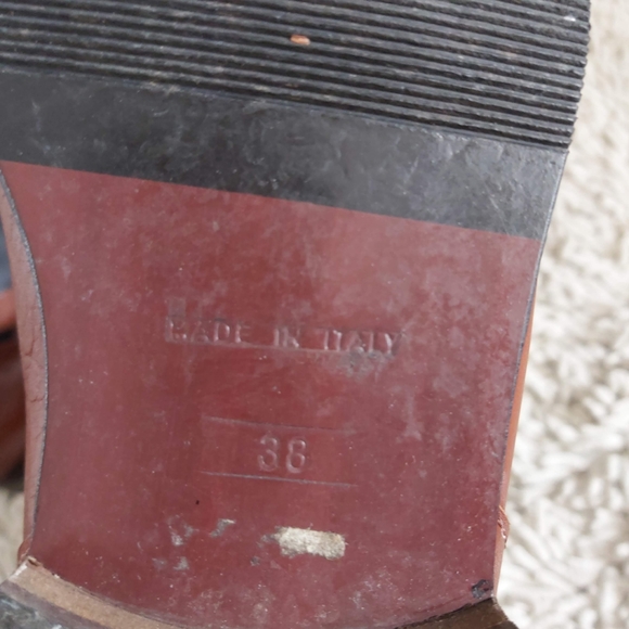 Ruggeri brown & black leather tall boots- size 38 - Picture 9 of 11